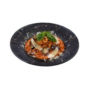 پاستا گوشت و بادمجان